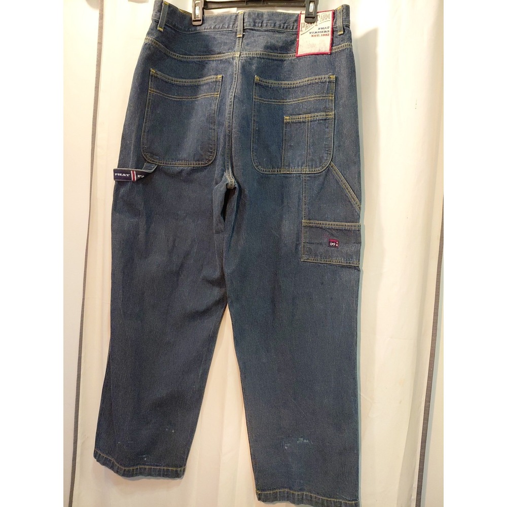 Vintage Phat Farm Carpenter Distressed Baggy Jeans‎ 40 x32 Y2K